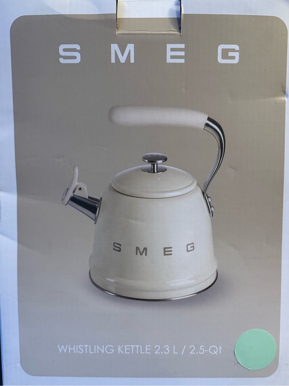 Smeg whistling kettle NEW mint color - Picture 2 of 6
